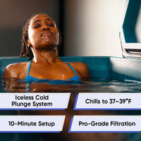 Cold Plunge Tub Built for Daily Recovery, Iceless Cooling Technology, 90 Gallon Capacity, Ergonomic Design