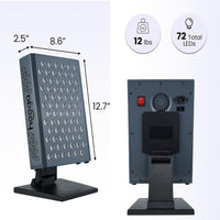 Red Light Therapy Panel Device – 630Nm 660Nm 810Nm 850Nm Red & near Infrared Light Therapy, LED Light Therapy Lamp, 72 Quad Chip Leds, Adjustable Brightness, Pulse Mode – ULTRA360