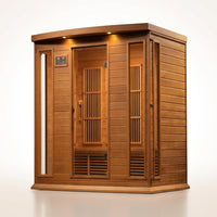 Dynamic Infrared Saunas 4 - Person Indoor Bluetooth Compatible FAR Infrared Sauna in Cedar — Studio Shot