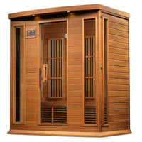 Infrared Sauna Built for Home Wellness, 4 Person Cedar, FAR Infrared Technology, Bluetooth Compatible