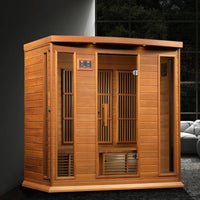 Infrared Sauna Built for Home Wellness, 4 Person Cedar, FAR Infrared Technology, Bluetooth Compatible