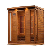 Infrared Sauna Built for Home Wellness, 4 Person Cedar, FAR Infrared Technology, Bluetooth Compatible — Studio Shot