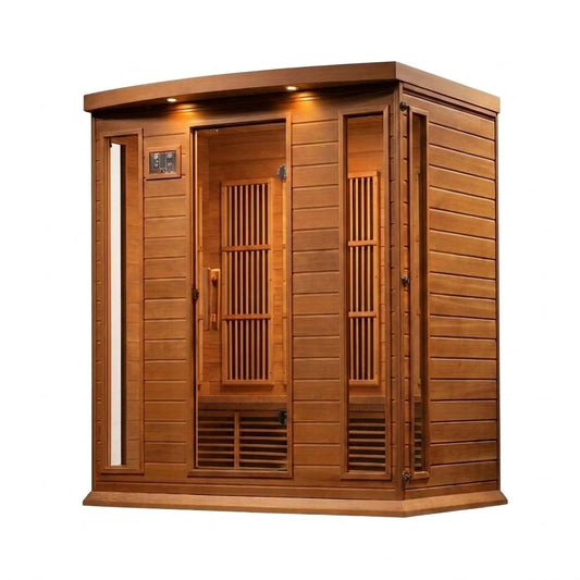 Infrared Sauna Built for Home Wellness, 4 Person Cedar, FAR Infrared Technology, Bluetooth Compatible — Studio Shot