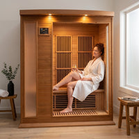 Infrared Sauna Built for Home Wellness, 4 Person Cedar, FAR Infrared Technology, Bluetooth Compatible — Lifestyle
