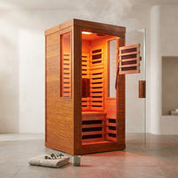 Infrared Sauna with Fda-Certified Red Light Therapy 660Nm & 850Nm | Full Spectrum, Ultra Low EMF, Fast Heat-Up, Canadian Hemlock, 7 PCS Carbon Fiber Heaters, Easy Assembly, 1170W 110V — Studio Shot