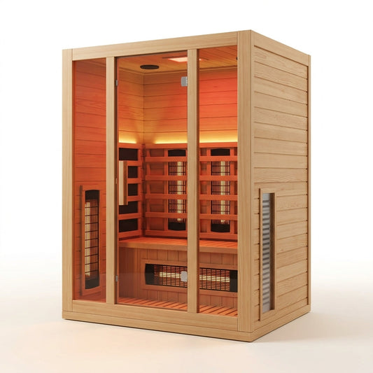 Infrared Sauna with Fda-Certified Red Light Therapy 660Nm & 850Nm | Full Spectrum, Ultra Low EMF, Fast Heat-Up, Canadian Hemlock, 7 PCS Carbon Fiber Heaters, Easy Assembly, 1170W 110V — Studio Shot