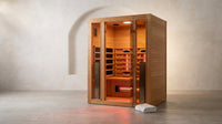 Infrared Sauna with Fda-Certified Red Light Therapy 660Nm & 850Nm | Full Spectrum, Ultra Low EMF, Fast Heat-Up, Canadian Hemlock, 7 PCS Carbon Fiber Heaters, Easy Assembly, 1170W 110V — Lifestyle