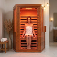 Infrared Sauna with Fda-Certified Red Light Therapy 660Nm & 850Nm | Full Spectrum, Ultra Low EMF, Fast Heat-Up, Canadian Hemlock, 7 PCS Carbon Fiber Heaters, Easy Assembly, 1170W 110V — Lifestyle