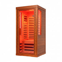 Infrared Sauna Built for Home Recovery, Canadian Hemlock, Full Spectrum Heaters, made to high standards Red Light